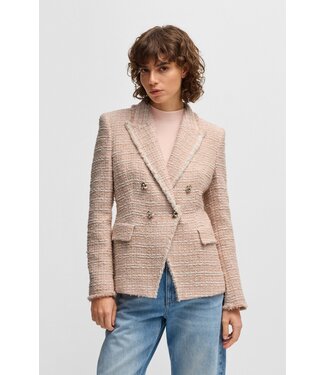 BOSS Blazer slim-fit en tweed estival