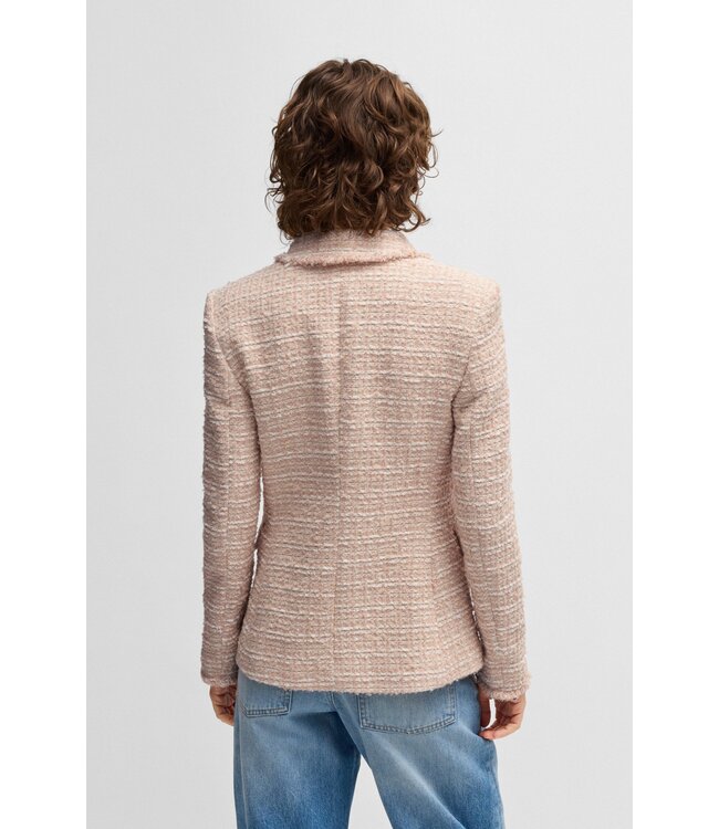 BOSS Blazer slim-fit en tweed estival