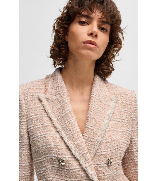 BOSS Blazer slim-fit en tweed estival