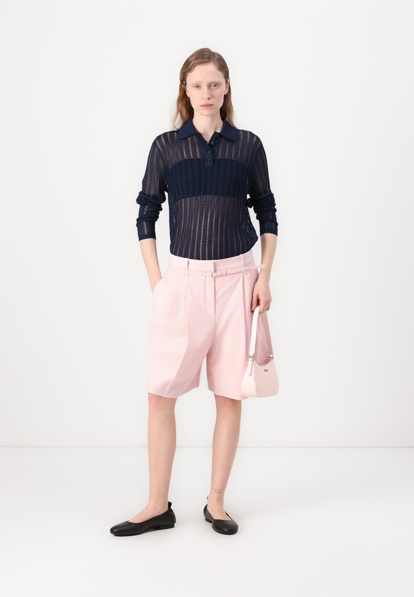 Regular-fit culottes in virgin wool