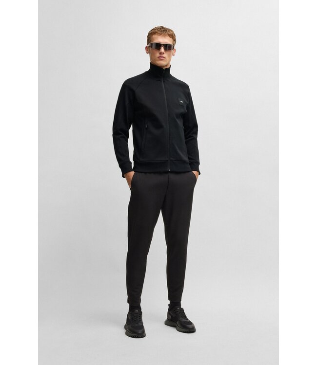 BOSS Sweat-shirt avec empiècements en coton stretch