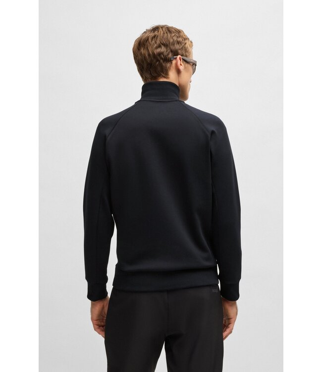 BOSS Sweat-shirt avec empiècements en coton stretch