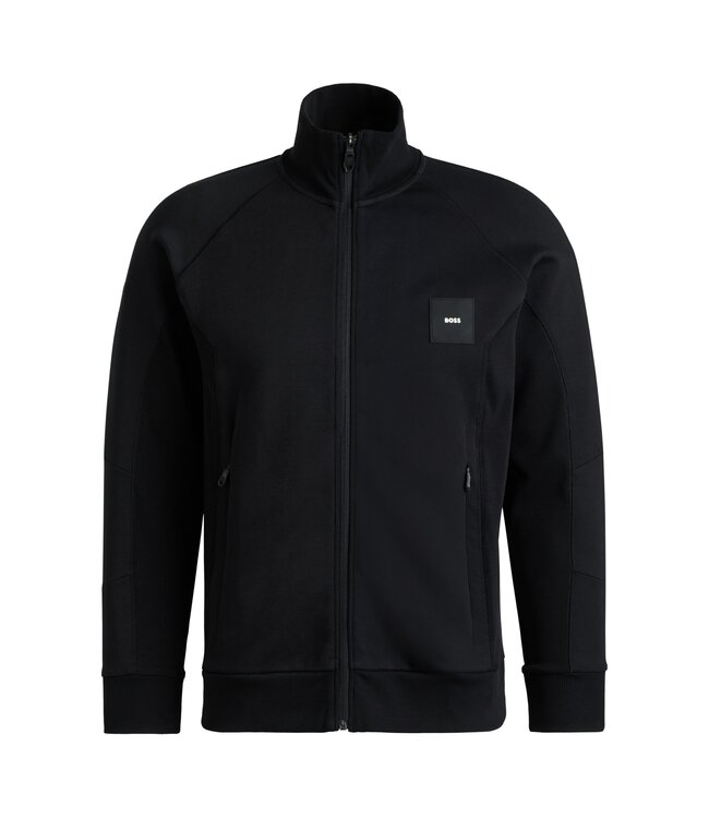 BOSS Sweat-shirt avec empiècements en coton stretch