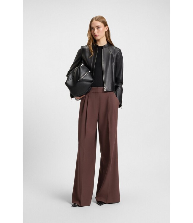 BOSS Pantalon ample en tissu extensible avec effet cache-cœur