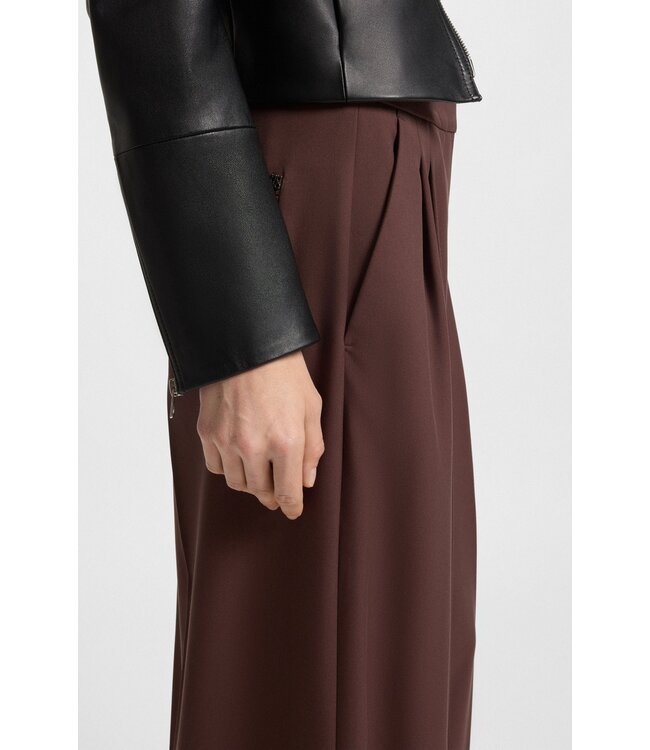 BOSS Pantalon ample en tissu extensible avec effet cache-cœur