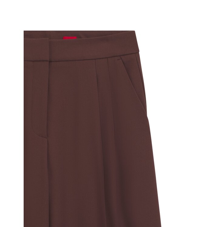 BOSS Relaxed-fit pants in stretch fabric with wrap effect