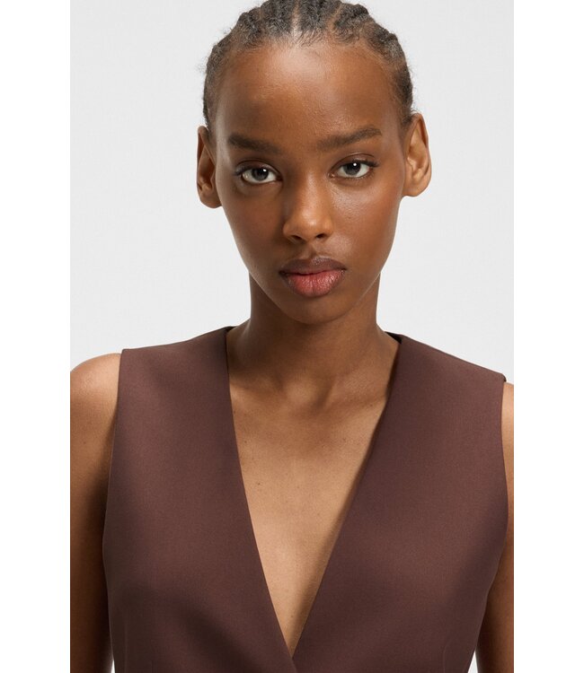 BOSS Gilet coupe classique en tissu extensible