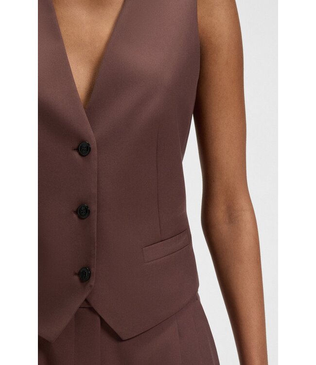 BOSS Gilet coupe classique en tissu extensible