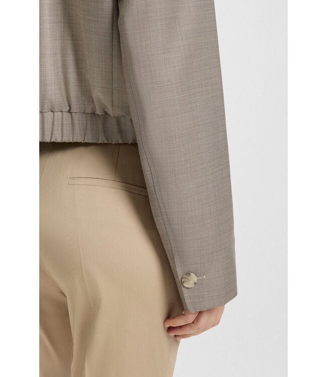 BOSS Stretch-wool jacket with sharkskin weave