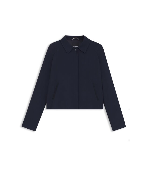 BOSS Blazer en crêpe avec fermeture dissimulée