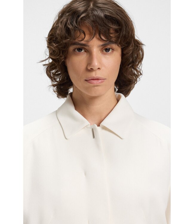 BOSS Crepe blazer with concealed closure