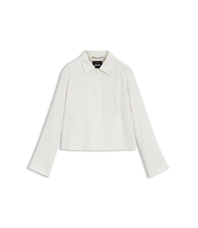 BOSS Crepe blazer with concealed closure