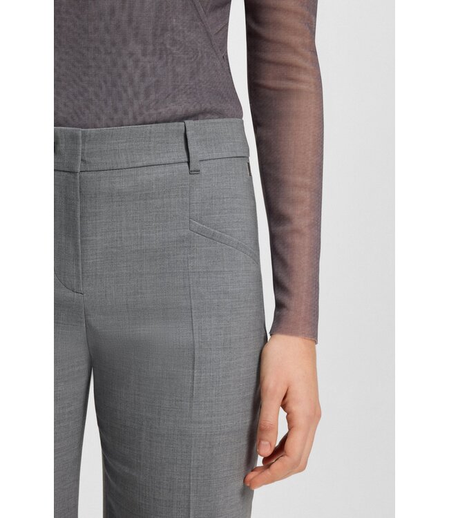 BOSS Pantalon ample en laine vierge mélangée