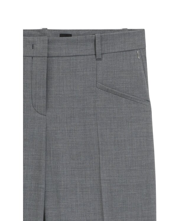 BOSS Pantalon ample en laine vierge mélangée