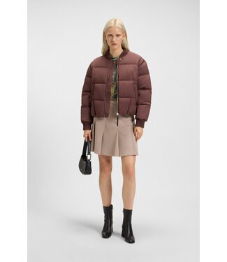 BOSS Mini-jupe plissée en tissu stretch mouliné