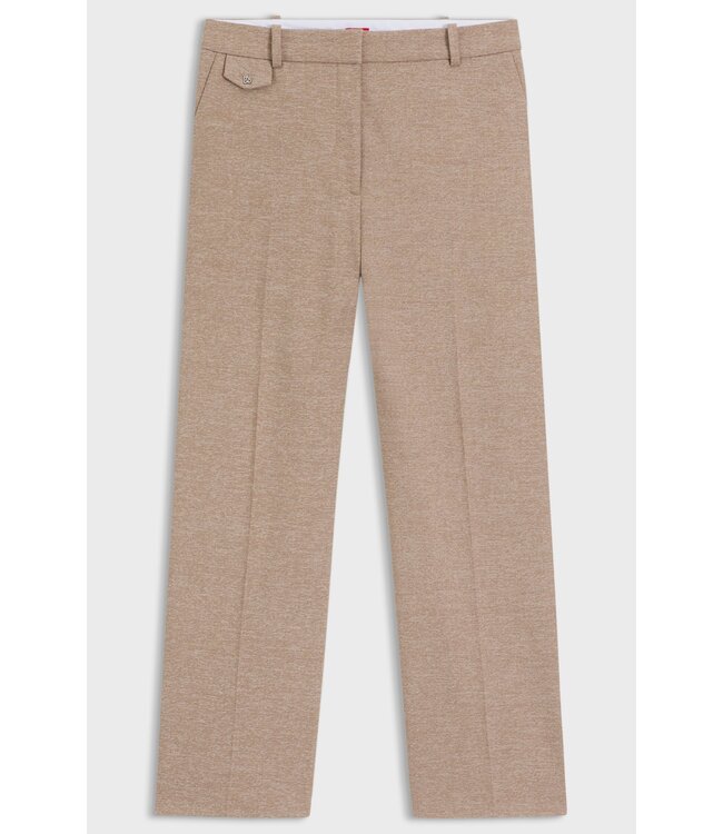 BOSS Relaxed-fit trousers in mouliné stretch fabric