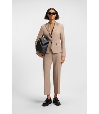 BOSS Relaxed-fit blazer in mouliné stretch fabric