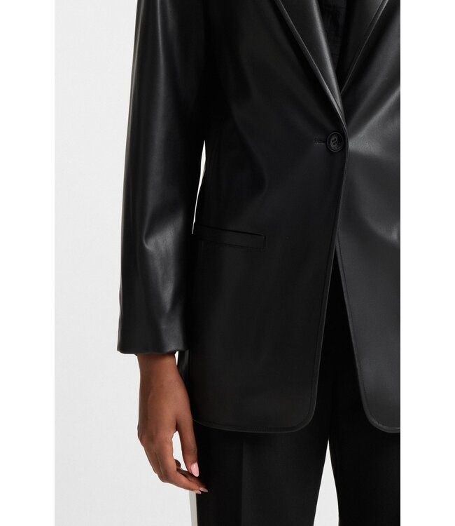 BOSS Blazer coupe classique en simili cuir