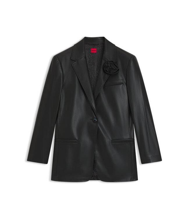 BOSS Blazer coupe classique en simili cuir