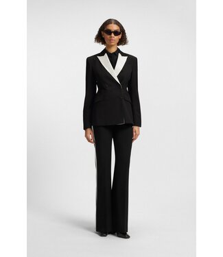 BOSS Regular-fit trousers in stretch fabric with side stripes