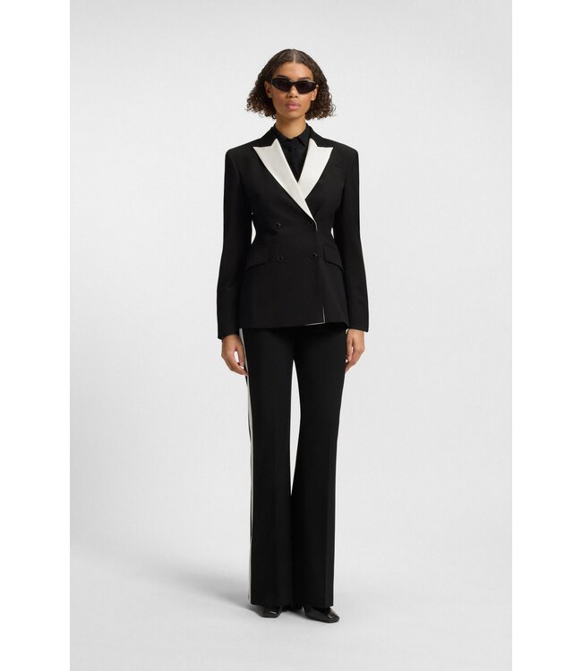 BOSS Pantalon coupe classique en tissu stretch avec bandes latérales