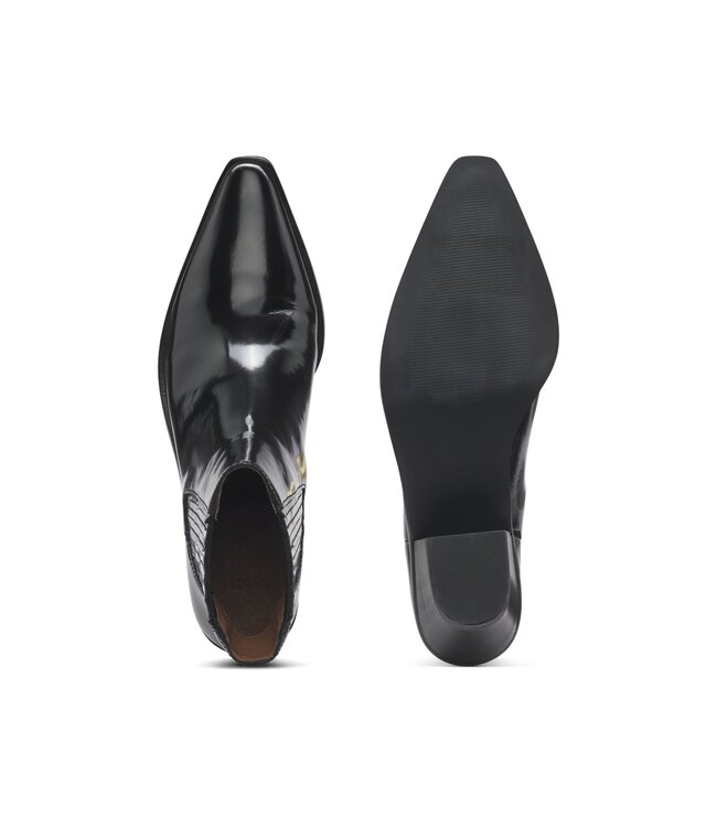 BOSS Bottines à talons cubains en cuir poli