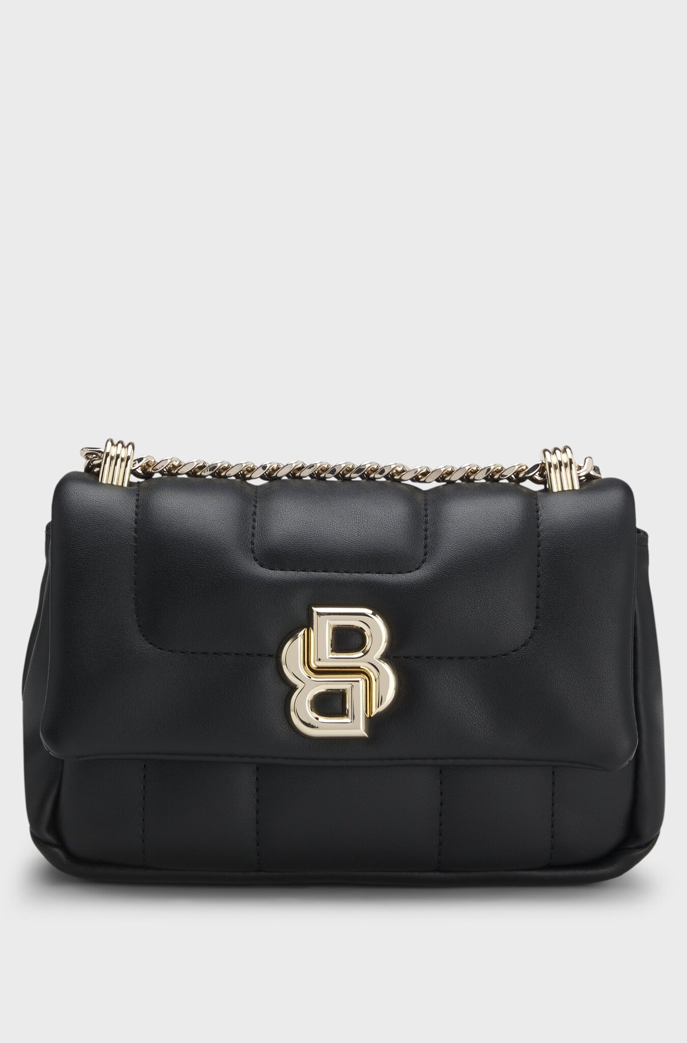 Quilted shoulder bag with Double B monogram trim
