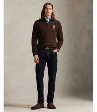 POLO RALPH LAUREN Pull à demi-zip Lux en laine mérinos Novelty Bear