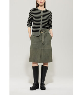 LUISA CERANO Suede cargo skirt