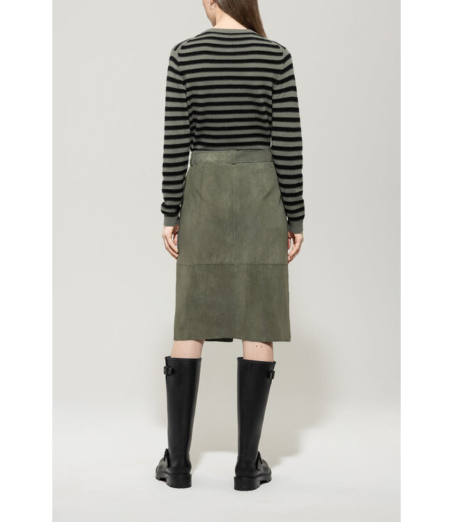 LUISA CERANO Suede cargo skirt