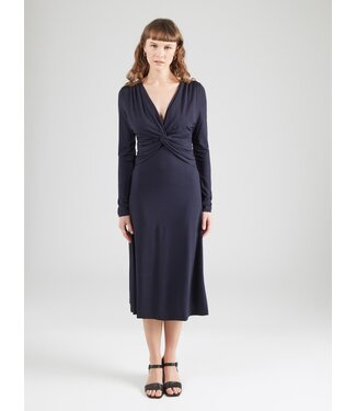 BOSS Twist-front dress in stretch crepe