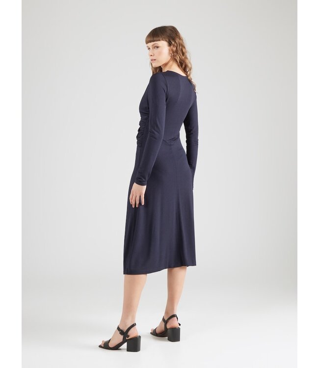 BOSS Twist-front dress in stretch crepe