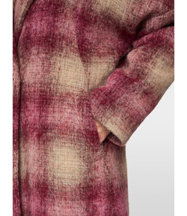 MARC CAIN Manteau à motif à carreaux fluide