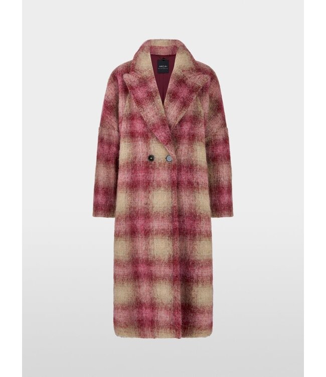 MARC CAIN Coat with gently flowing checked pattern