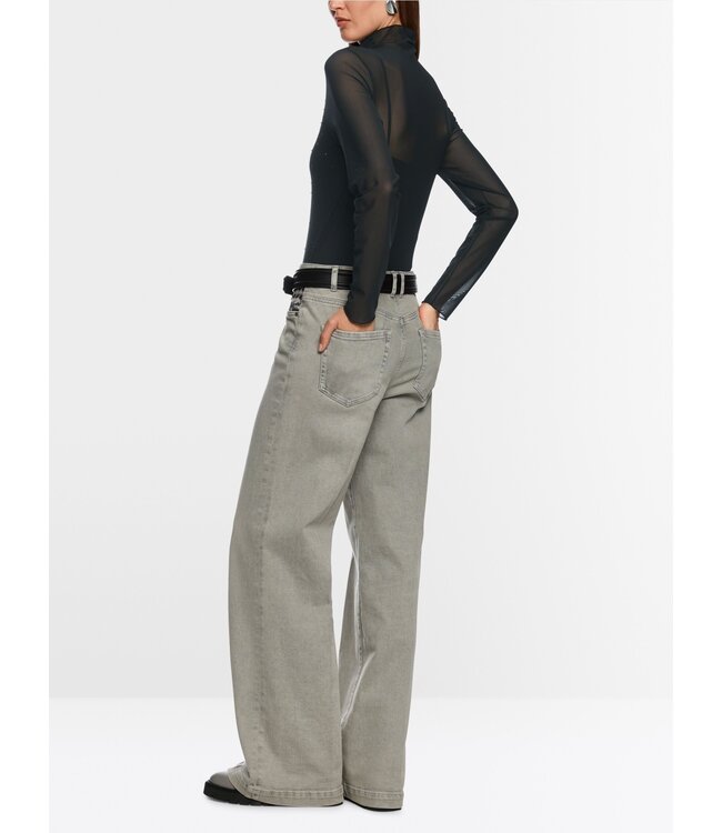 MARC CAIN Long-sleeved mesh top with hotfix