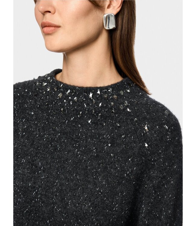 MARC CAIN Pull en mélange d'alpaga avec détails pailletés