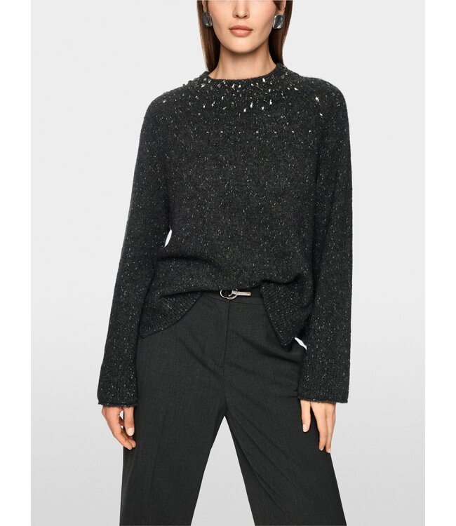 MARC CAIN Pull en mélange d'alpaga avec détails pailletés