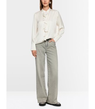 MARC CAIN Silk blouse with flounce