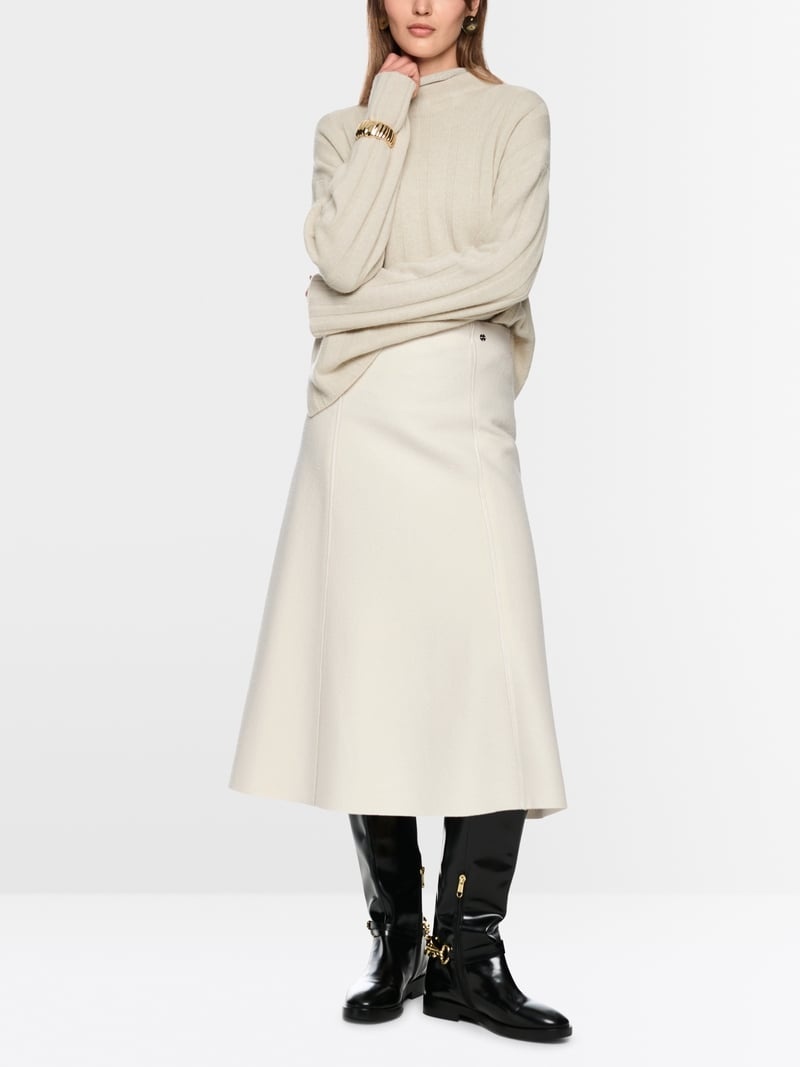Boiled wool skirt