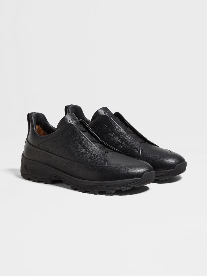 Black Leather Triple Stitch™ Monte Sneakers