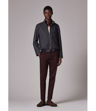 PAUL SMITH Blouson bomber en mérinos superfin gris « Storm System »