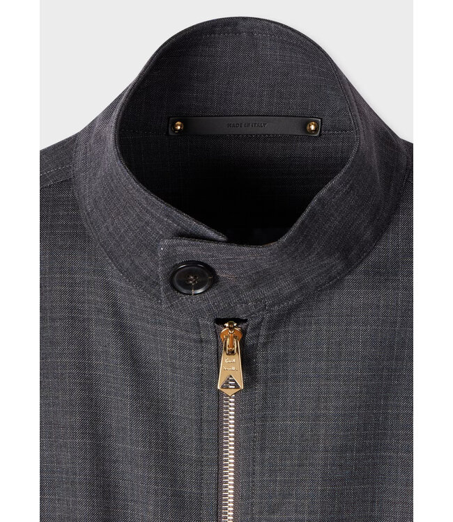 PAUL SMITH Blouson bomber en mérinos superfin gris « Storm System »
