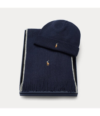 POLO RALPH LAUREN Merino Hat & Scarf Gift Set
