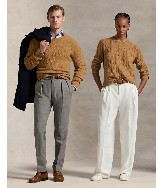 POLO RALPH LAUREN Le pull emblématique en cachemire tricoté torsadé