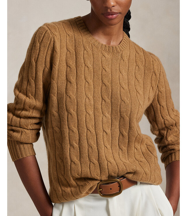 POLO RALPH LAUREN Le pull emblématique en cachemire tricoté torsadé