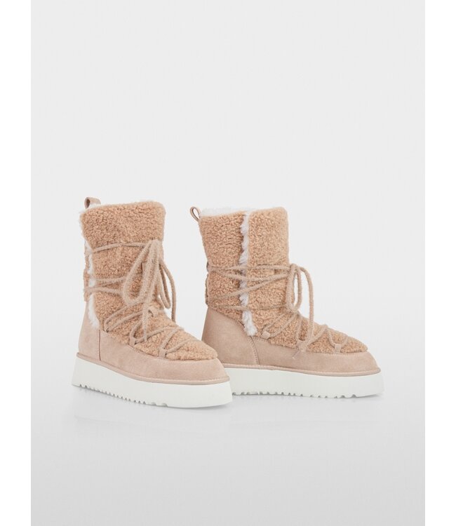 MARC CAIN Ankle Boots with Teddy Fabric