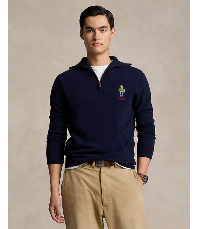 POLO RALPH LAUREN Polo Bear Wool Quarter-Zip Sweater