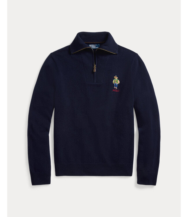 POLO RALPH LAUREN Polo Bear Wool Quarter-Zip Sweater