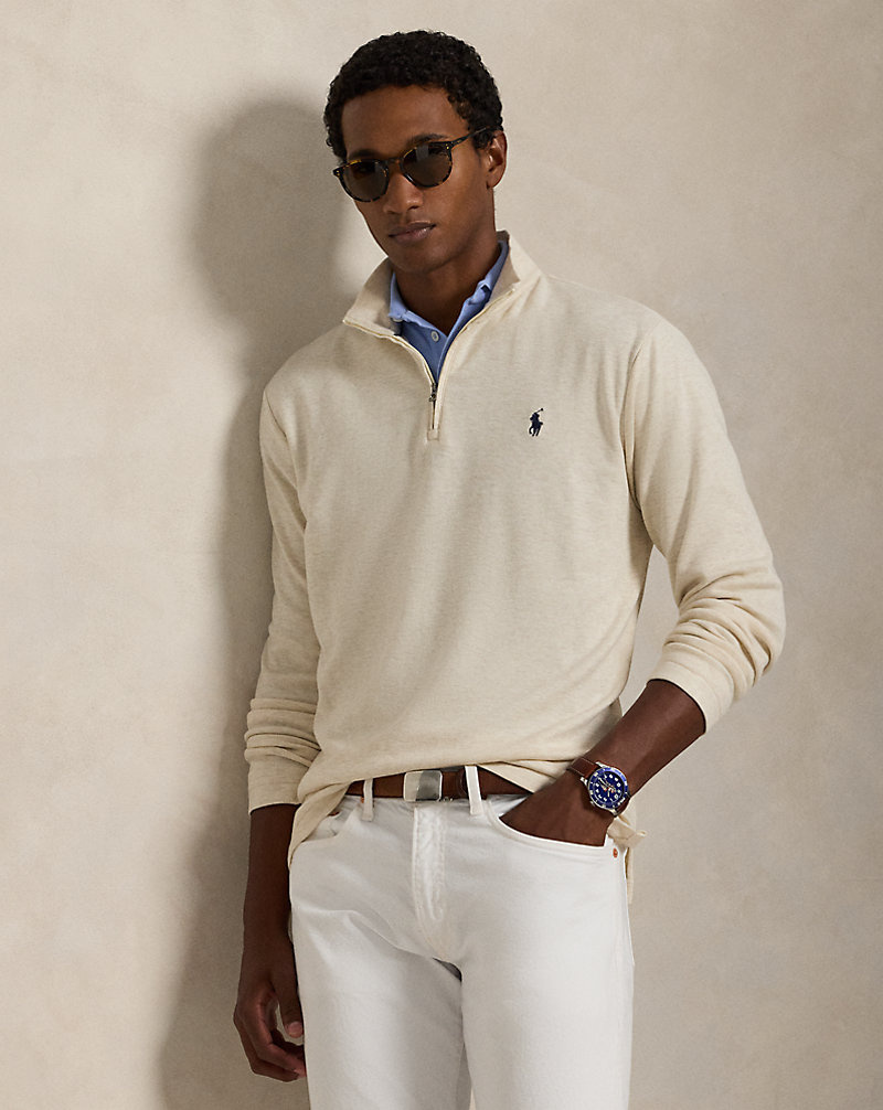 Jacquard Quarter-Zip Pullover