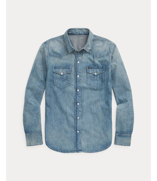 POLO RALPH LAUREN Chemise western en denim flammé